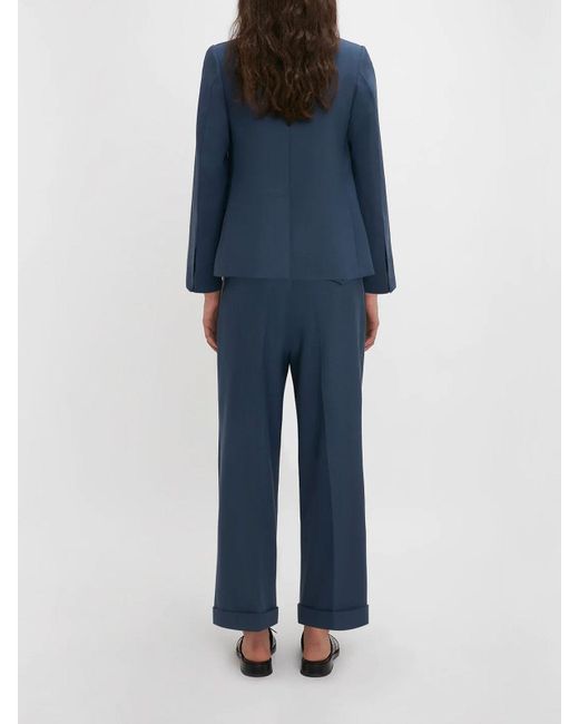 Victoria Beckham Blue Double Breasted Jacket