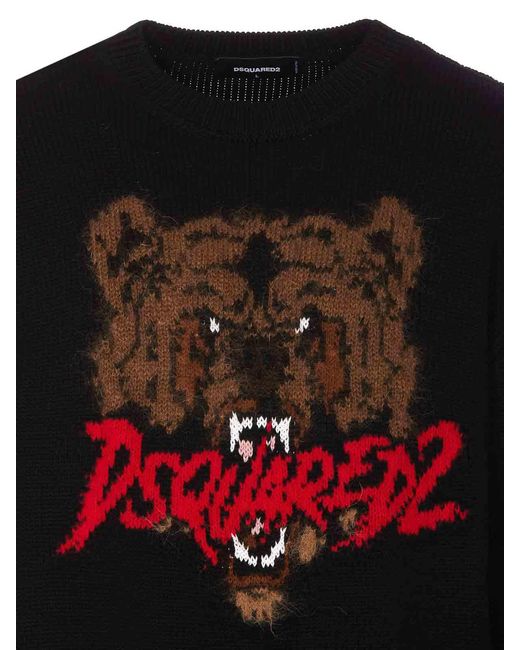 Pullover Nero di DSquared² in Black da Uomo