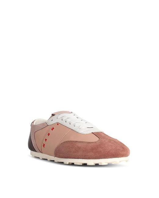 Marni Pink Softy Soccer Leather Sneakers