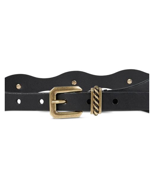 Etro White Studded Leather Belt