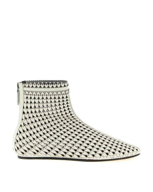 Isabel Marant White Ferix Ankle Boots
