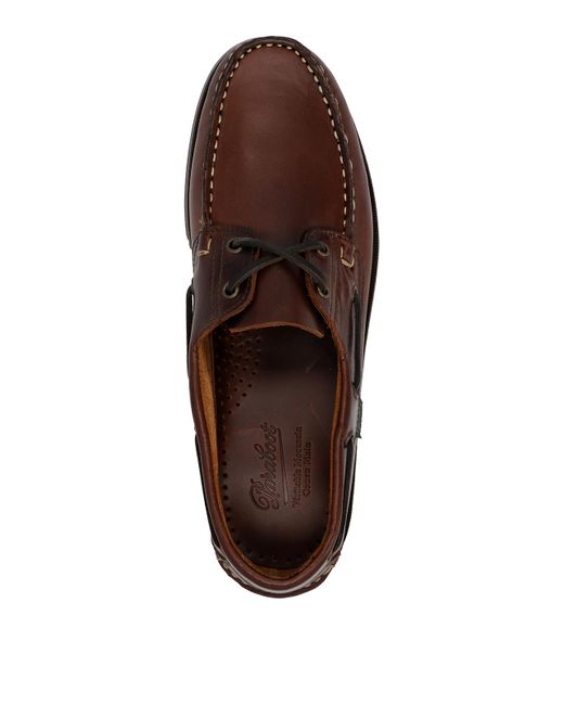 Paraboot Brown Barth Boat Shoes for men