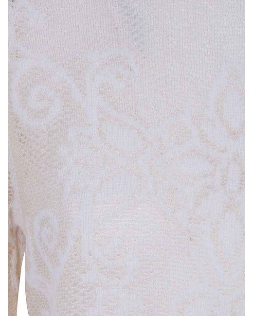 Twinset White Laced Top Sweater