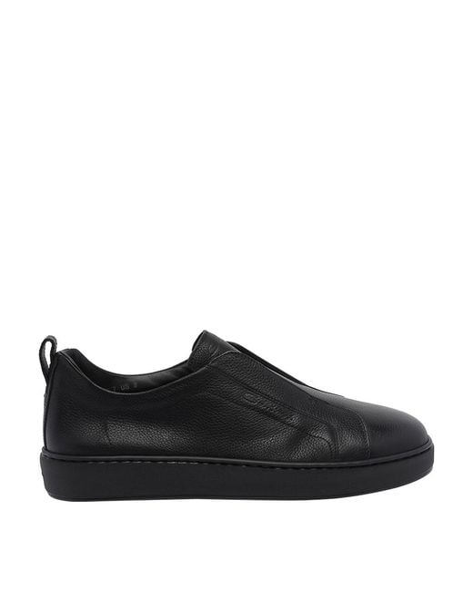 Santoni Black Victory Sneakers for men