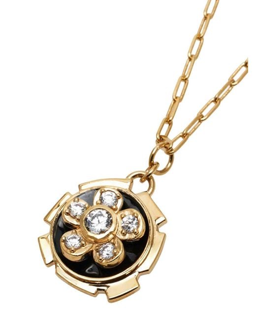 Ferragamo White Fiore Charm Necklace