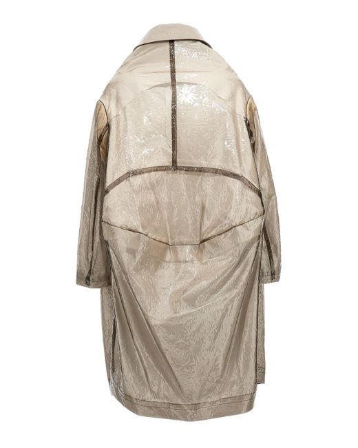 Comme des Garçons Natural Oversize Texture Trench Coat