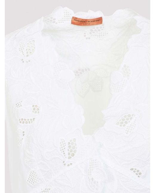 Ermanno Scervino White Sleeveless Maxi Dress