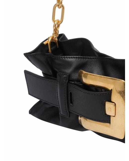 Balmain Black Mini Anthem Shoulder Bag