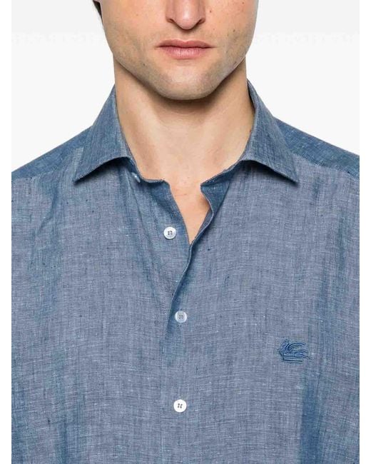 Etro Blue Casual Jacket for men
