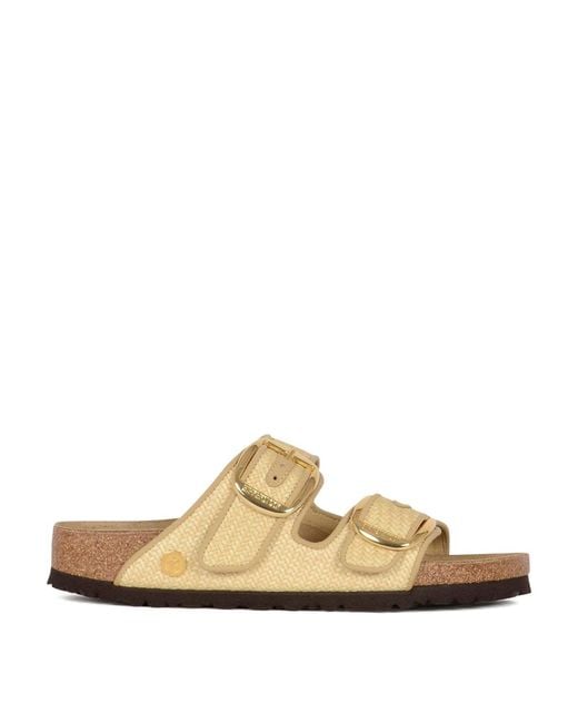 Birkenstock White Arizona Big Buckle Slide
