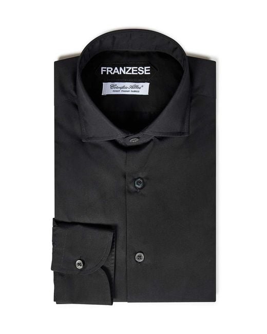 Franzese Collection Blue Montezemolo Model 100% Cotton Shirt for men