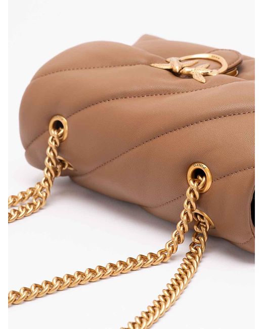 Pinko Brown Love Puff Mini Bag