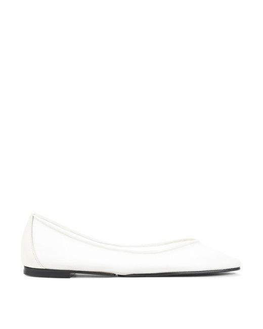 Jacquemus White Ovalo Ballerinas