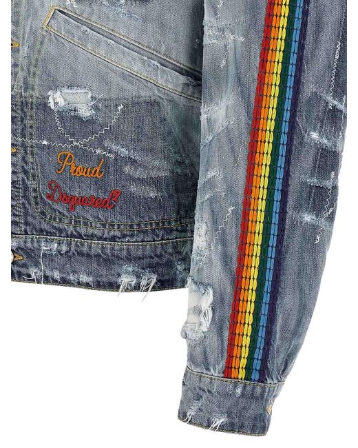DSquared² Blue La Jean Denim Jacket for men
