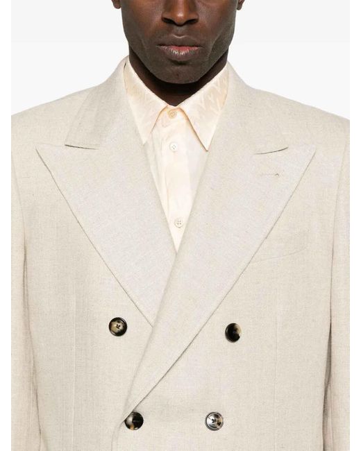 Valentino White Double-Breasted Jacket for men