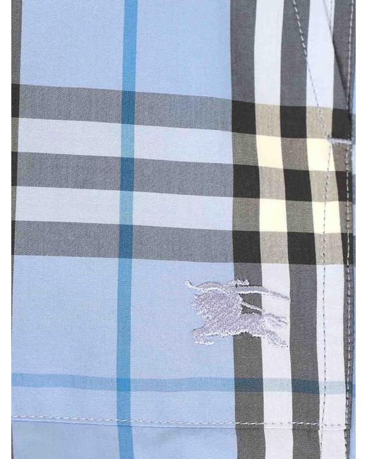 Burberry Blue Cotton Bottoms