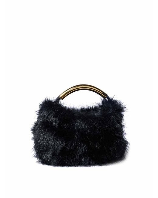 Moschino Black Handle Me Mini Furry