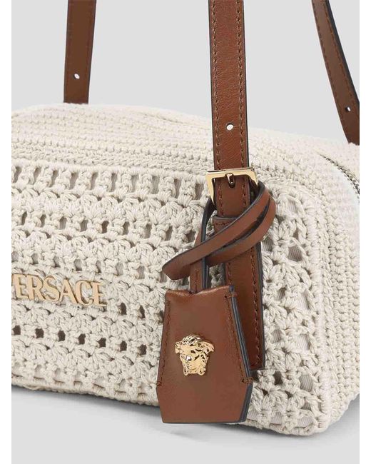 Versace Natural Crochet Shoulder Bag