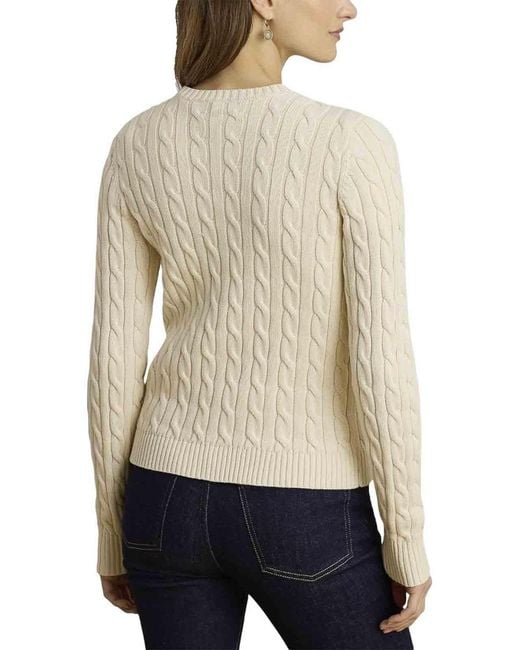 Ralph Lauren White Ralhan-Long Sleeve-Cardigan-Gassed Cotton