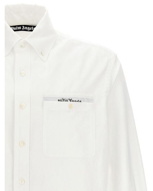 Palm Angels White Sartorial Tape Shirt for men