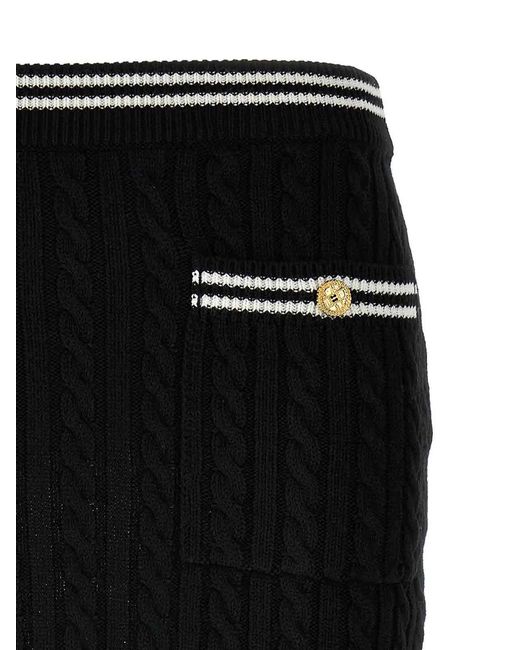 Alessandra Rich Black Braided Skirt