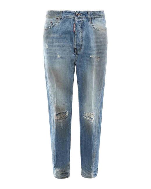 DSquared² Blue Cotton Denim Jeans for men