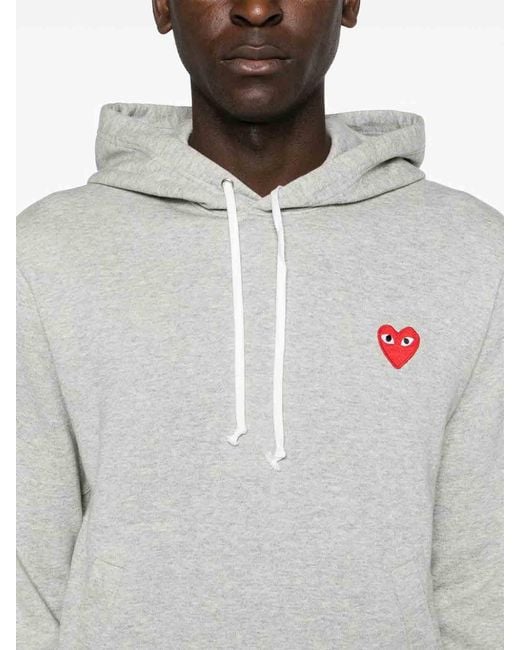 Comme des Garçons Gray Logo Cotton Hoodie