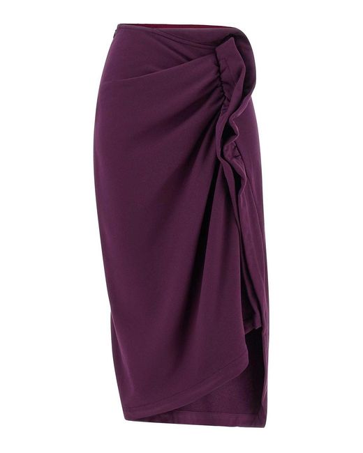 Dries Van Noten Purple Midi Skirts