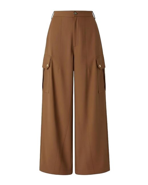 Pinko Brown Flowing Cotton Trousers