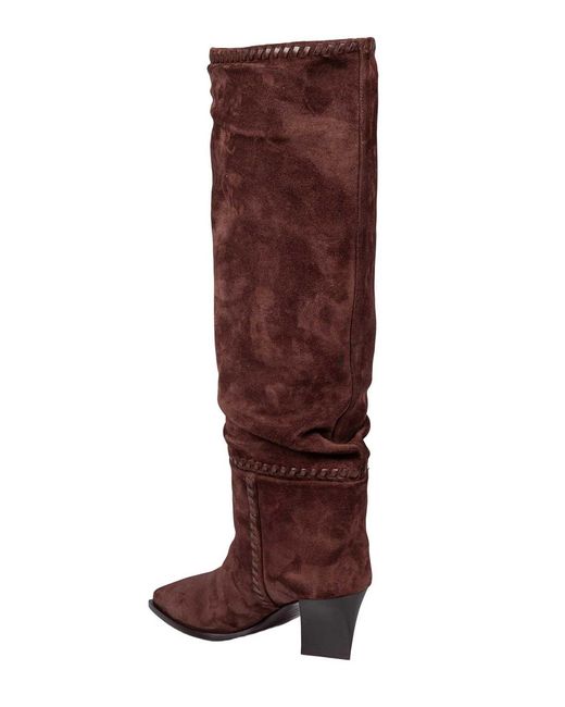 Jimmy Choo Brown Suede Knee-High Boot