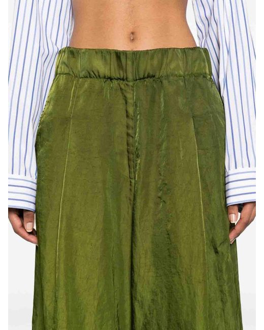 Dries Van Noten Green Pila Casual Trousers