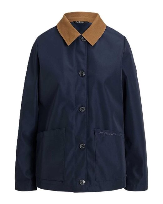 Ralph Lauren Blue Bnd Sh Jt Sb-Unlined-Coat-Bonded Rain