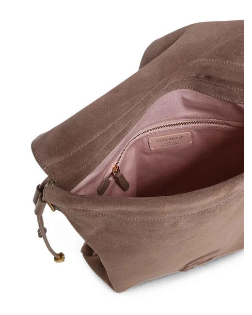 Coccinelle Brown Handbag Suede Le/Smooth Le Warm Ta/Warm Ta