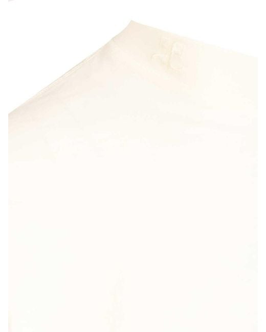 Courreges White Asymmetrical T-Shirt