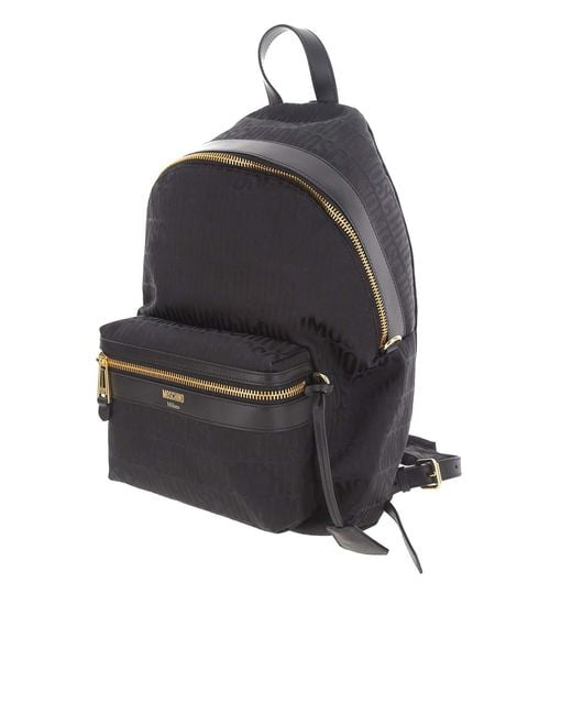 Moschino Blue Logo Backpack for men