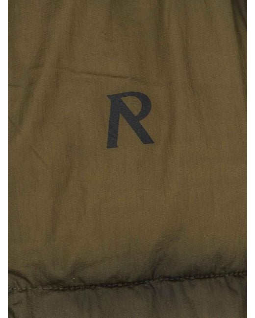 Represent Green Padded And Quilted Nylon Down Jacket for men