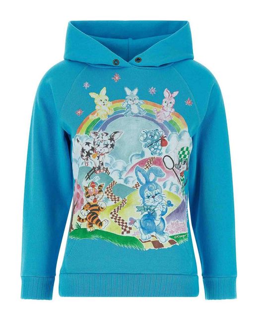 KENZO Blue Cartoon' Hoodie
