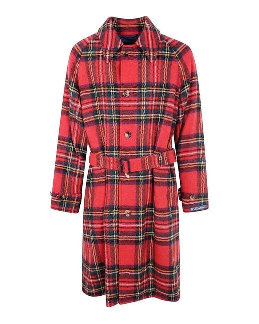 Polo Ralph Lauren Red Balm Single Breasted Top Coat for men