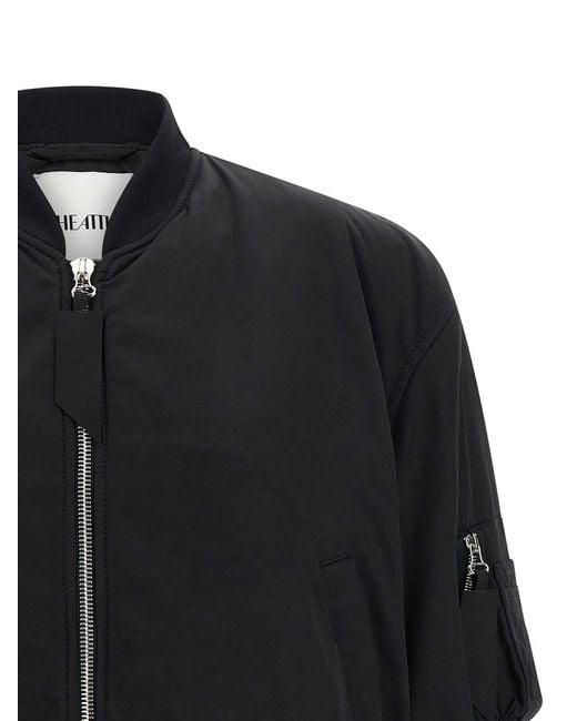 The Attico Black 'Anja' Bomber Jacket