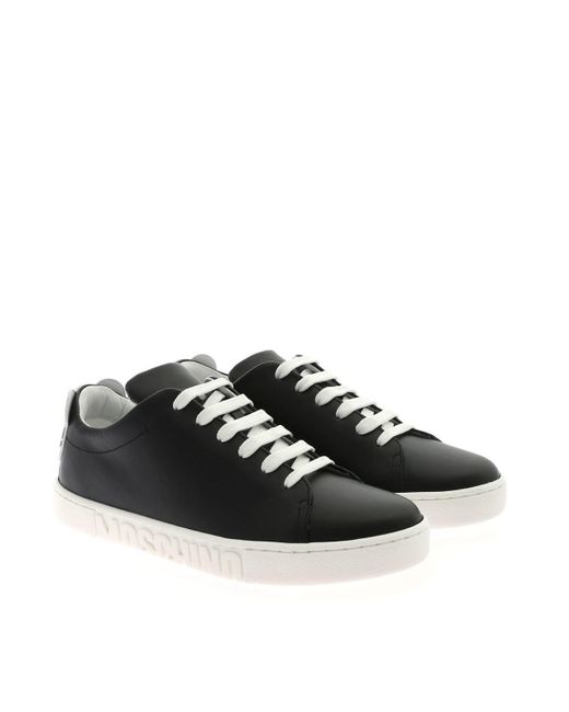 Moschino Black Teddy Patch Sneakers