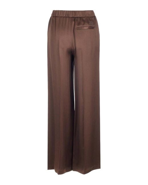 Loewe Brown Silk Pajama Trousers