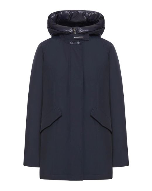Woolrich Blue Arctic Parka In Ramar Cloth