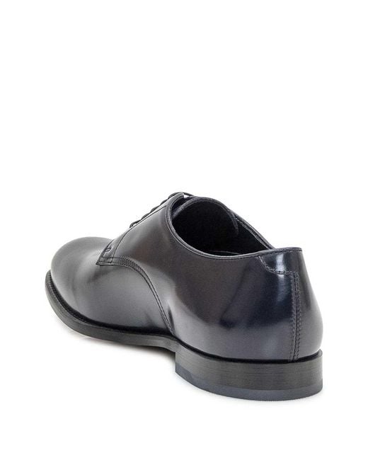 Doucal's Blue Lace Shoes for men