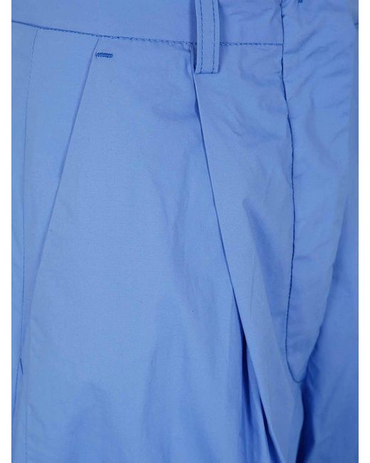 パンツ THE LATEST BILLIE POPELINE LEGGERO AB TROUSERS Thelatest Billie Popeline Leggero Ab Trousers in Blue | Lyst