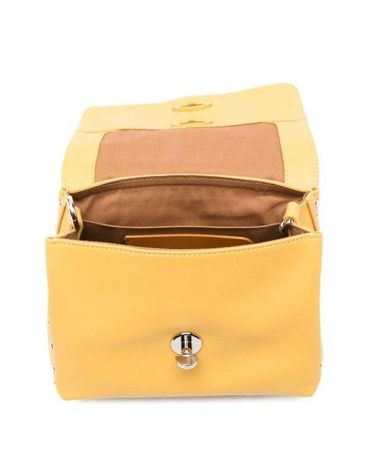 Zanellato Metallic Postina Saeta Baby Leather Handbag