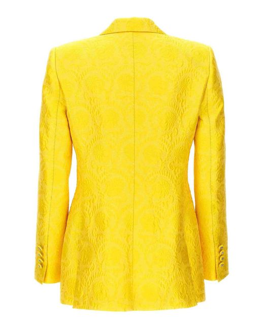 Dolce & Gabbana Yellow Single-breasted Turlington Blazer