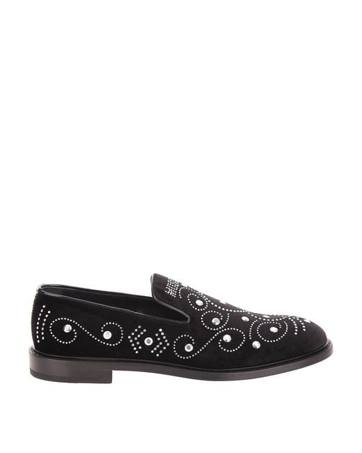 Moschino Black Slip On Oxford for men