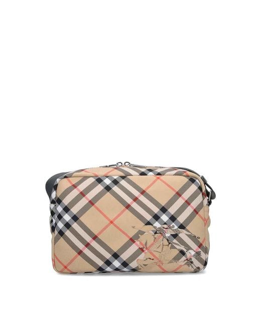 Burberry White Check Shoulder Bag for men