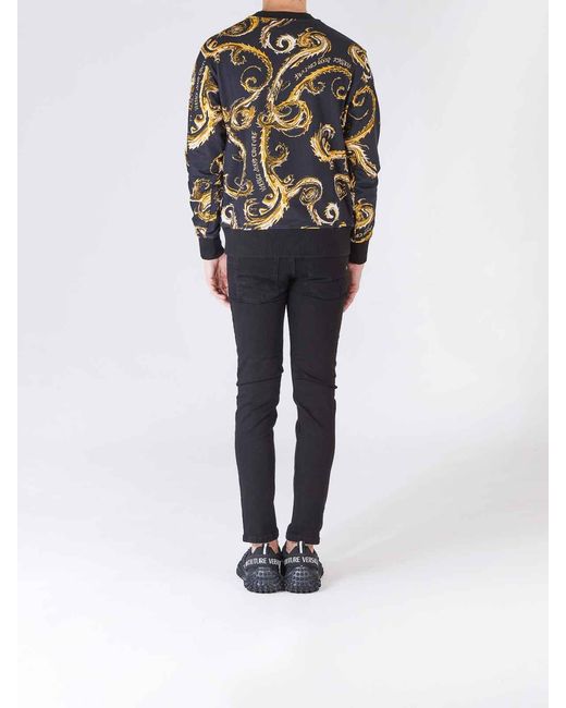 Versace Jeans Couture Black Chromo Couture Sweatshirt for men
