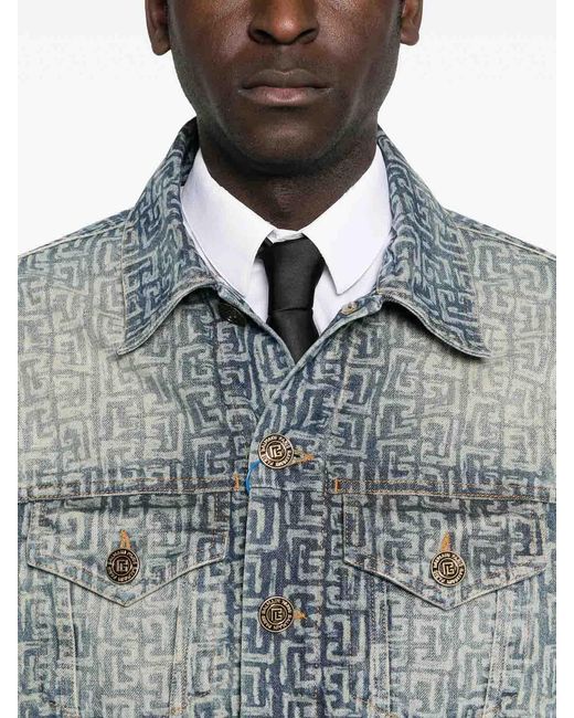 Balmain Blue Denim Jacket for men